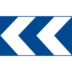 Otras señales de indicación 16 Panel direccional curva peligrosa Azul/Blanco 800x450mm