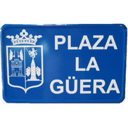 Placa de calle canto redondeado 55x35cm