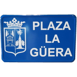 Placas de calle  Placa de calle canto redondeado 55x35cm