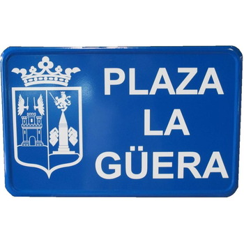 Placa de calle canto redondeado 55x35cm