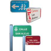 Placas de calle  Placa calle aluminio perfil de 60mm de 50x33 cm con vinilo