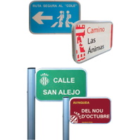 Placas de calle  Placa calle aluminio perfil de 60mm de 50x33 cm con vinilo