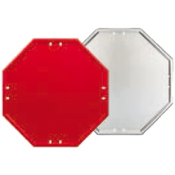 Placas metalicas genéricas galvanizadas con o sin lacado 1 cara  Placa metálica octogonal señalización genérica 50cm