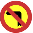 TR-303 Giro a la izquierda prohibido