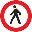 R-116 Entrada prohibida a peatones