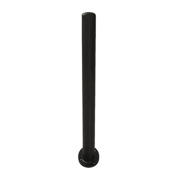 Bolardo fijo de acero lacado en negro metalizado