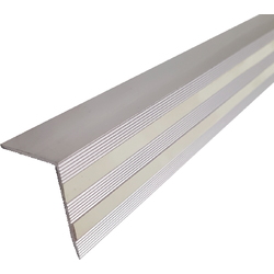 Perfiles y señalización de escaleras PL-09 Perfil de aluminio en “L” de 1000x35x25mm con 2 líneas fotoluminiscentes