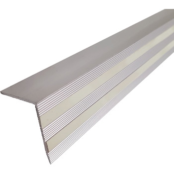 Perfil de aluminio en “L” de 1000x35x25mm con 2 líneas fotoluminiscentes