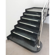 Perfil de aluminio escaleras en "V" de 1000x30x30mm con 1+1 línea luminiscente