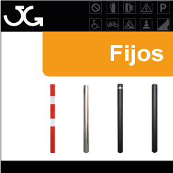 Pilonas o bolardos metálicos Fijos