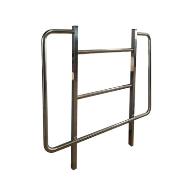 Porta contenedor inoxidable. Soporte de acero inoxidable para contenedores. Capacidad para contenedores de hasta 1.100 l. Fabricado en tubo de acero inoxidable Ø43mm. Sujeta contenedores