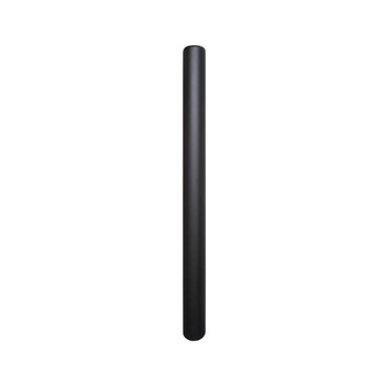 Bolardo fijo de acero lacado en negro metalizado