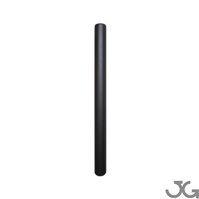 Bolardo metálico fijo lacado en negro metalizado. Altura: 100 cm. Diámetro: Ø90 mm.. Pilona fija