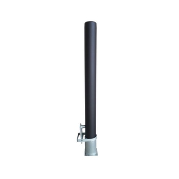 Bolardo extraíble de acero lacado negro forja, incluye base y llave