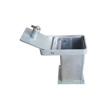 Bolardo extraíble de acero con 2 bandas Reflex N1, incluye base y llave