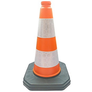 Cono PVC Reciclado 46cm 2 bandas 10cm Réflex
