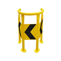 Protectores anticolisión de acero  Protector circular para farola y postes, lacado amarillo