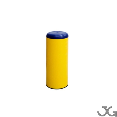 Bolardo de polietileno amarillo de Ø120mm, altura 430mm macizo, fabricado para proteger la parte inferior de puertas y esquinas ideal para zonas de reducido tamaño que necesiten protección. Incluye varilla de anclaje métrica 30mm