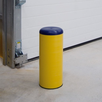 Bolardo de polietileno amarillo de Ø120 mm x 430mm