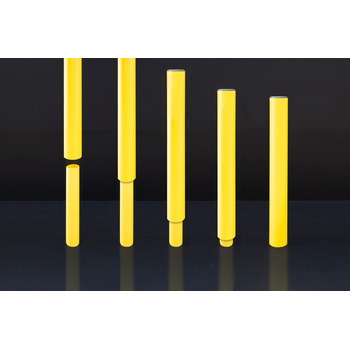 Bolardo de polietileno amarillo Ø110 mm y Ø170 mm