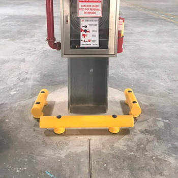Guardarraíl de polietileno amarillo Ø100 mm