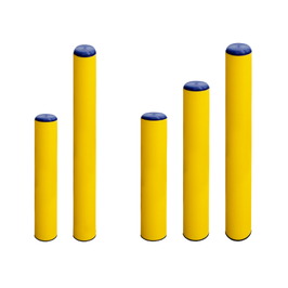 Protectores anticolisión de Polietileno  Bolardo de polietileno amarillo Ø110 mm y Ø170 mm