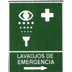 Fotoluminiscente 908 Lavaojos de emergencia