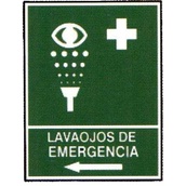 Fotoluminiscente 909 Lavaojos de emergencia