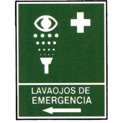 Fotoluminiscente 909 Lavaojos de emergencia