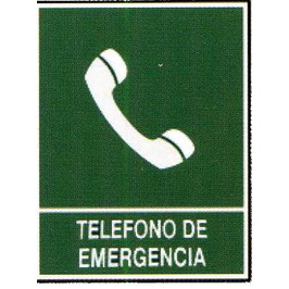 Fotoluminiscente 912 Tel&eacute;fono de emergencia