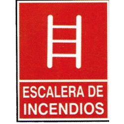 Fotoluminiscente 928 Escalera de incendios