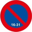 R-308d Estacionamiento prohibido la segunda quincena