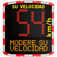 SEÑALES LUMINOSAS DE LEDS (Red eléctrica, energía solar y alumbrado público) RP-ELEC Radar pedagógico eléctrico 230VAC/12VDC