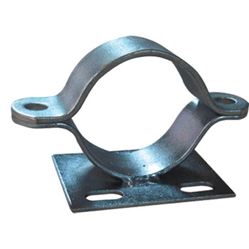 Abrazadera acero galvanizado simple para poste circular
