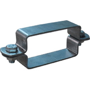Abrazadera rectangular galvanizada para postes rectangulares
