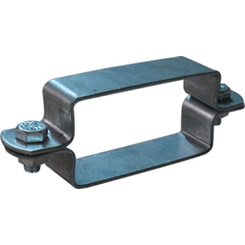 Abrazadera rectangular galvanizada para postes rectangulares