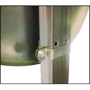 Abrazadera rectangular galvanizada para postes rectangulares