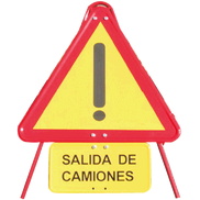 Trípode tubular lacado rojo para señales MOPU 60 y Económica 50cm