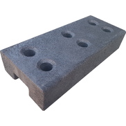 Base caucho para valla de obra 16 kg  Ø40 mm