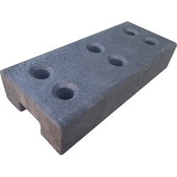Bases metálicas o de caucho para postes y vallas 8020JG-valla Base caucho para valla de obra 16 kg  Ø40 mm