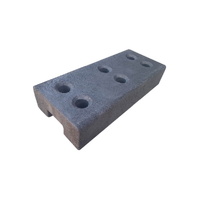 Bases para postes 8020JG-valla Base caucho para valla de obra 16 kg  Ø40 mm
