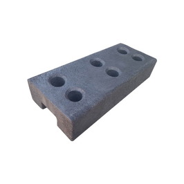 Bases metálicas o de caucho para postes y vallas 8020JG-valla 45 Base caucho para valla de obra 16 kg  Ø45 mm