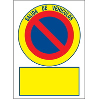 Placas de vado permanente R-898 Placa vado permanente aluminio de 300x440x1mm