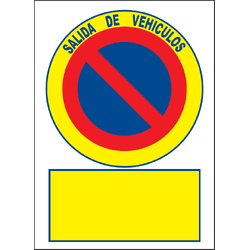Placas de vado permanente R-898 Placa vado permanente aluminio de 300x440x1mm