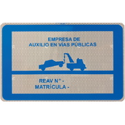 V24 Placa grúa de servicio de auxilios en carretera