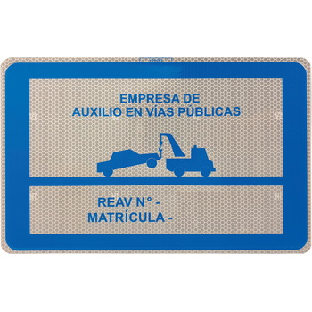 V24 Placa grúa de servicio de auxilios en carretera