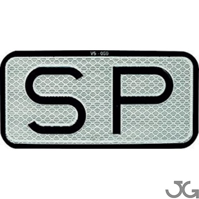 Señal Placa SP V-9 - servicio público. Placa reflexiva nivel 2. Aluminio.