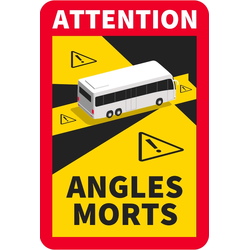Señales ANGLES MORTS (FRANCIA)  Señal Angles Morts de 170x250mm Autobús