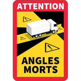 Señales ANGLES MORTS (FRANCIA)  Señal Angles Morts de 170x250mm Camiones