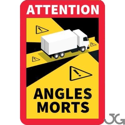 Señal Angles Morts de 170x250mm Camiones Vinilo normal o Vinilo laminado